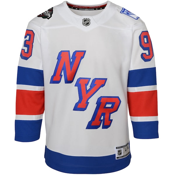 Mika Zibanejad New York Rangers Youth 2024 NHL Stadium Series Premier Player Jersey – White