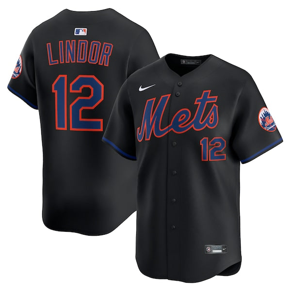 Francisco Lindor New York Mets Nike Alternate Limited Jersey - Black