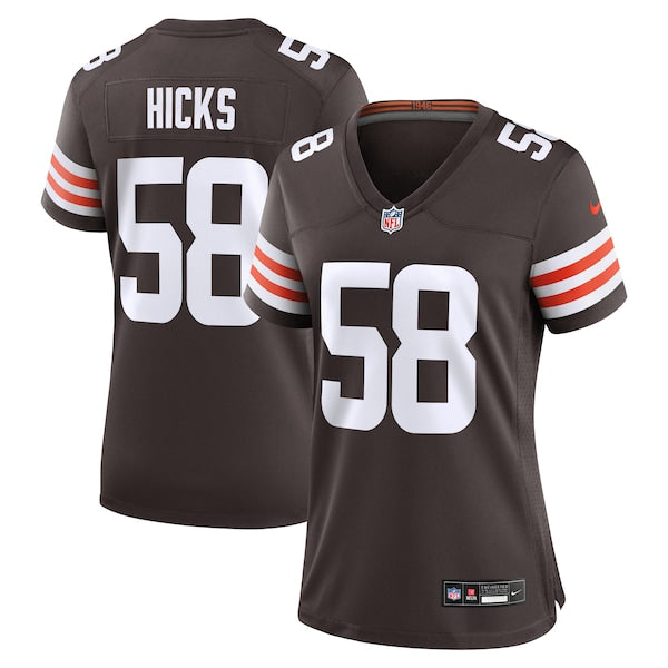 Jordan Hicks Cleveland Browns Nike Women's  Game Jersey -  Brown