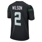 Zach Wilson New York Jets Nike Youth Game Jersey - Black/Green