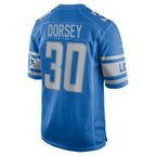 Khalil Dorsey Detroit Lions Nike  Game Jersey -  Blue