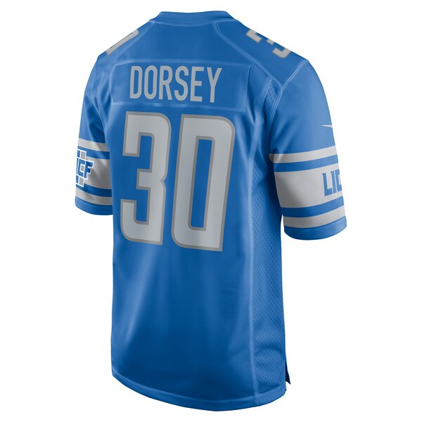 Khalil Dorsey Detroit Lions Nike  Game Jersey -  Blue