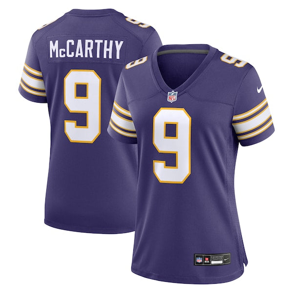 J.J. McCarthy Minnesota Vikings Nike Women's 2nd Alternate 2024 NFL Draft First Round Pick Player Game Jersey - Purple