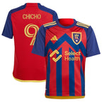 Cristian Arango Real Salt Lake adidas Youth 2024 Peak Utah Replica Player Jersey – Red