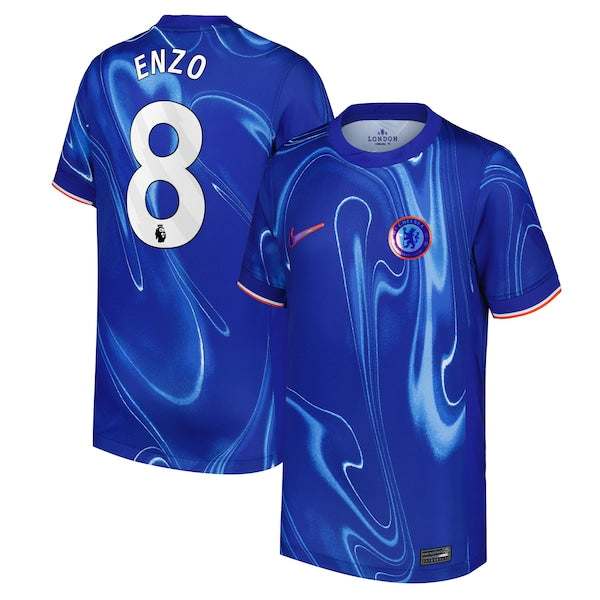 Enzo Fernández Chelsea Nike Youth 2024/25 Home Replica Player Jersey - Blue