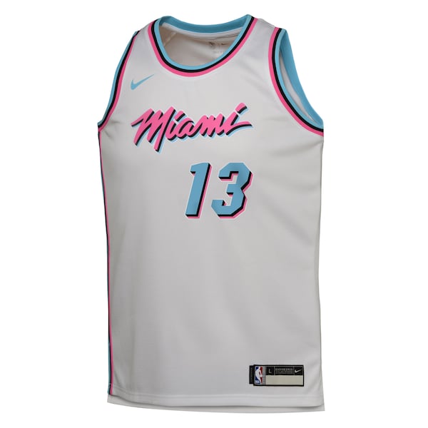 Bam Adebayo Miami Heat Nike Youth 2024/25 Swingman Player Jersey - City Edition - White