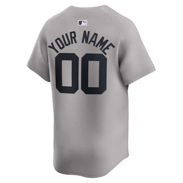 New York Yankees Nike Away Limited Custom Jersey - Gray