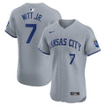 Bobby Witt Jr. Kansas City Royals Nike Road Elite Player Jersey - Gray