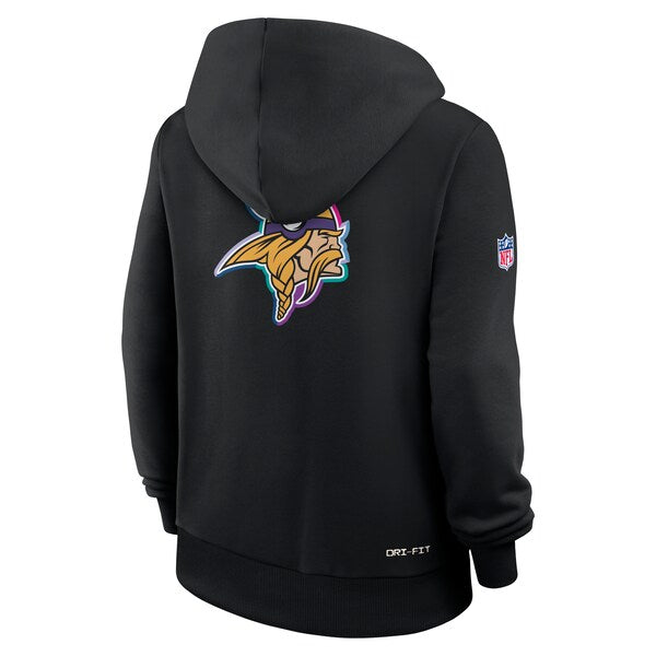 Minnesota Vikings Nike Women's 2025 NFL Crucial Catch Sideline Standard Issue Dri-FIT Hoodie - Black
