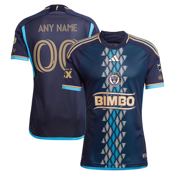 Philadelphia Union adidas 2024 Primary Authentic Custom Jersey - Navy