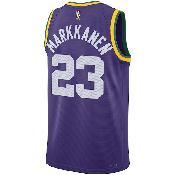 Lauri Markkanen Utah Jazz Nike Unisex 2023/24 Swingman Replica Jersey - Classic Edition - Purple