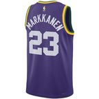 Lauri Markkanen Utah Jazz Nike Unisex 2023/24 Swingman Replica Jersey - Classic Edition - Purple