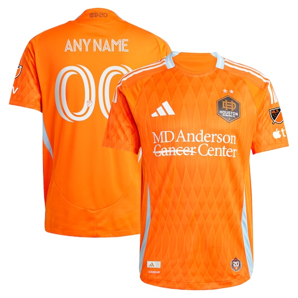 Houston Dynamo FC adidas 2025 Season 20 Authentic Custom Jersey - Orange