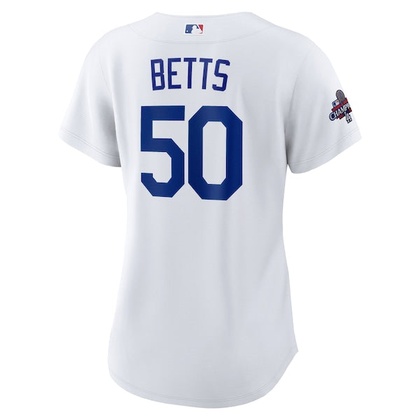 Mookie Betts Los Angeles Dodgers Nike Women's 2024 World Series Champions Home Replica Player Jersey - White