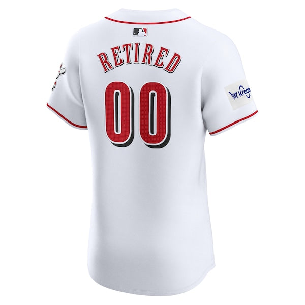 Cincinnati Reds Nike Home Elite Pick-A-Player Retired Roster Patch Jersey - White