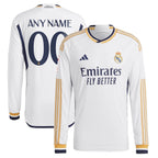 Los Merengues adidas Home 2023/24 Authentic Long Sleeve Custom Jersey - White