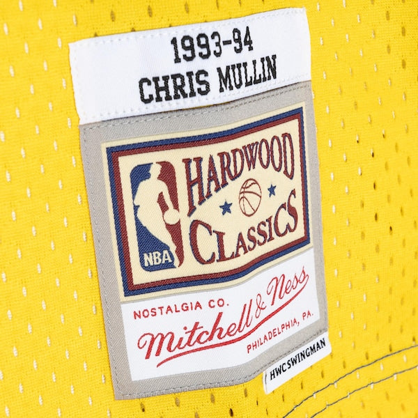 Chris Mullin Golden State Warriors Hardwood Classics 1993/94 Split Swingman Jersey - Royal/Gold
