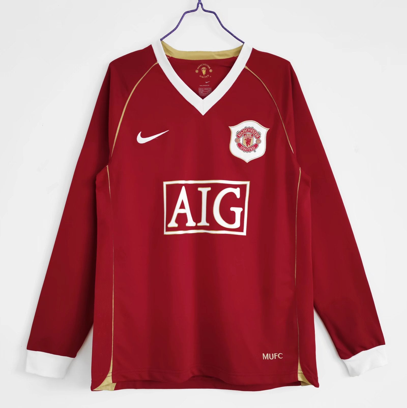 Manchester United Long Sleeve 2006-07 Home Vintage Jersey