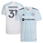Miguel Navarro Chicago Fire adidas 2022 Lakefront Kit Replica Player Jersey - White