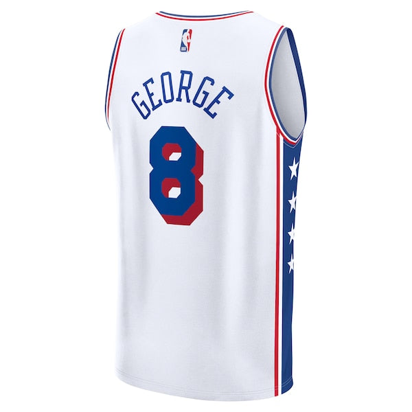 Paul George Philadelphia 76ers  Fast Break Replica Player Jersey - Association Edition - White