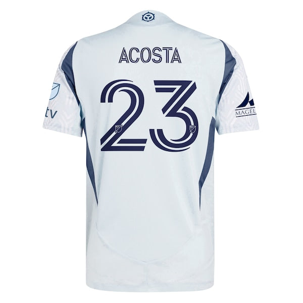 Kellyn Acosta Chicago Fire adidas 2025 The Municipal Kit Authentic Player Jersey - Light Blue