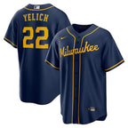Christian Yelich Milwaukee Brewers Nike Alternate Replica Player Jersey - Navy/Cream/Gray/White