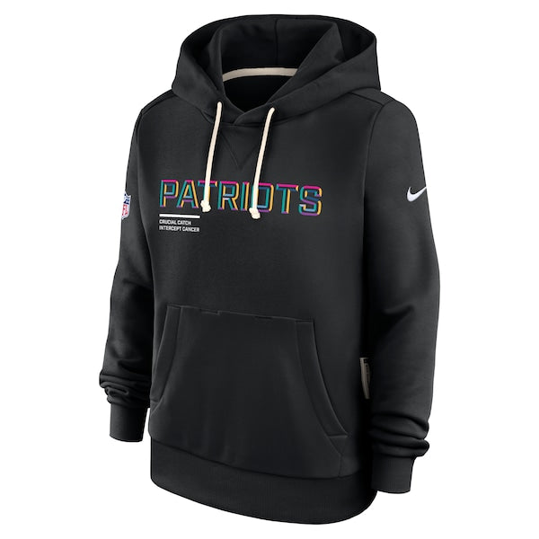 New England Patriots Nike Women's 2025 NFL Crucial Catch Sideline Standard Issue Dri-FIT Hoodie - Black
