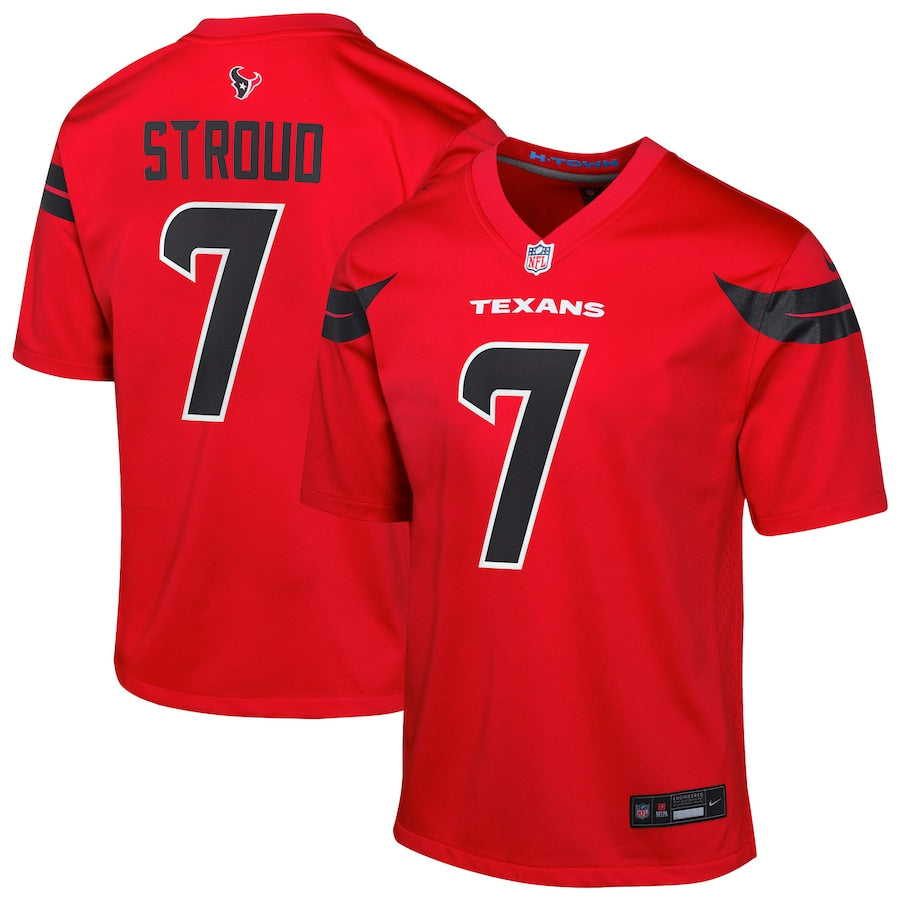 C.J. Stroud Houston Texans Nike Youth 2nd Alternate Game Jersey - Navy/Red