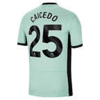 Moisés Caicedo Chelsea Nike 2023/24 Third Stadium Replica Player Jersey - Mint/Blue/Navy