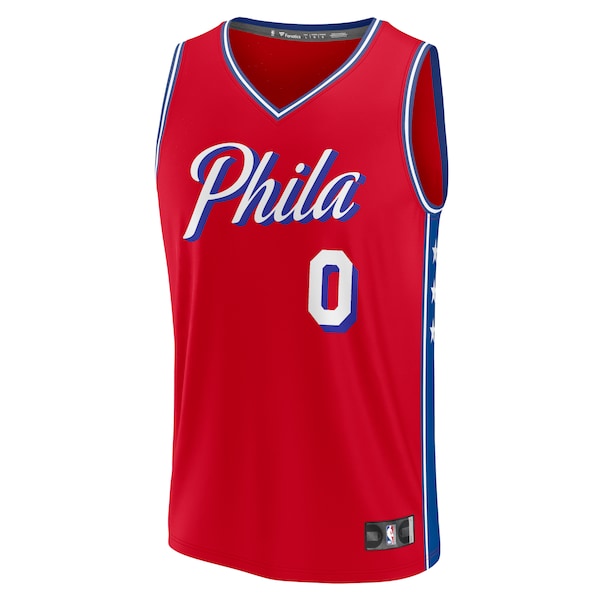 Tyrese Maxey Philadelphia 76ers  Youth Fast Break Player Jersey - Statement Edition - Red