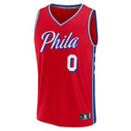 Tyrese Maxey Philadelphia 76ers  Youth Fast Break Player Jersey - Statement Edition - Red