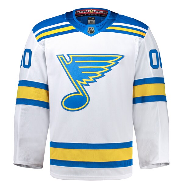 St. Louis Blues  Away Authentic Pro Custom Jersey - White/Blue