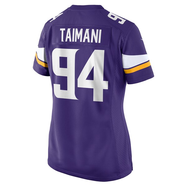 Taki Taimani Minnesota Vikings Nike Women's  Game Jersey -  Purple