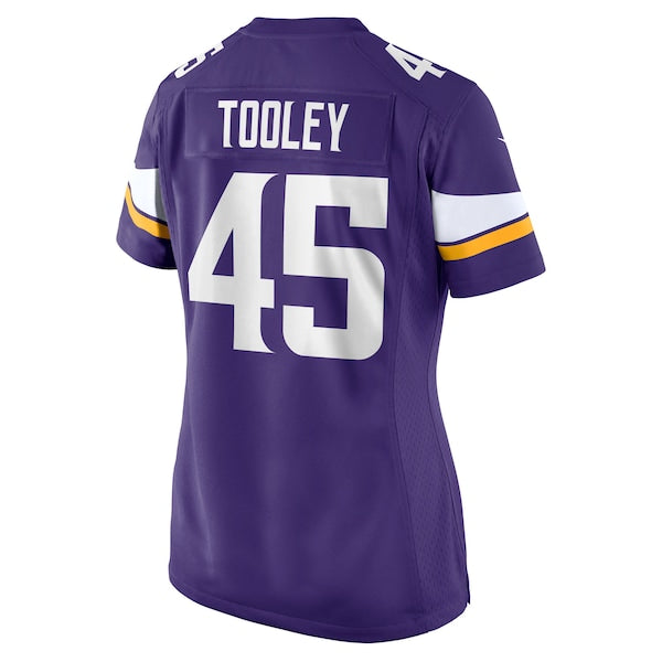 Max Tooley Minnesota Vikings Nike Women's Team Game Jersey -  Purple