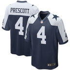 Dak Prescott Dallas Cowboys Nike Alternate Game Team Jersey - Navy/White