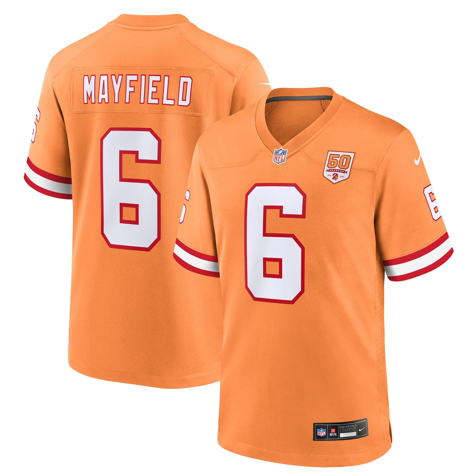 Baker Mayfield Tampa Bay Buccaneers Nike 50th Season Team Game Jersey - Red/Creamsicle