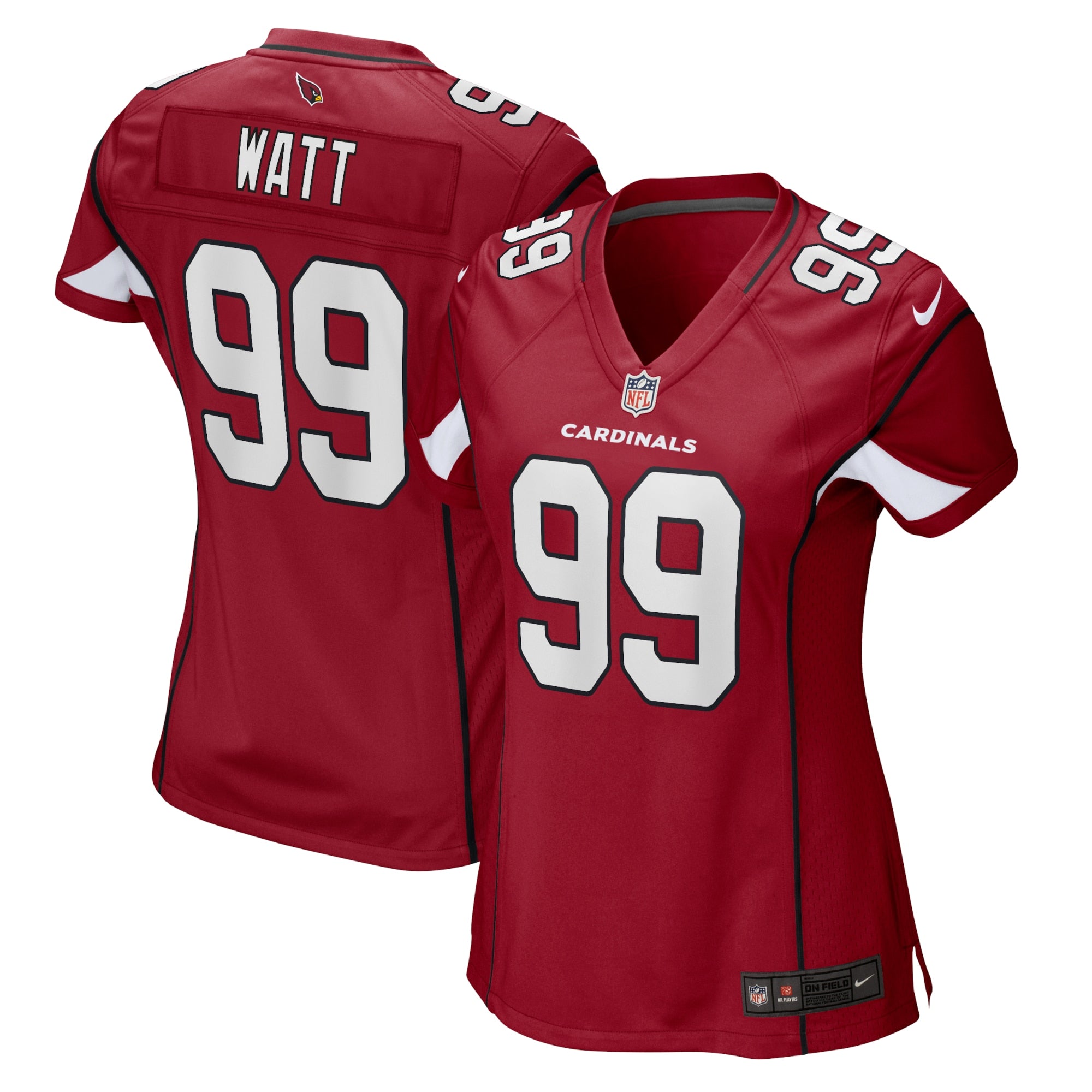 J.J. Watt Arizona Cardinals Nike Women's Alternate Game Jersey - Black/Cardinal