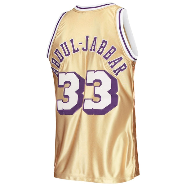 Kareem Abdul-Jabbar Los Angeles Lakers 75th Anniversary 1983/84 Hardwood Classics Swingman Jersey - Gold