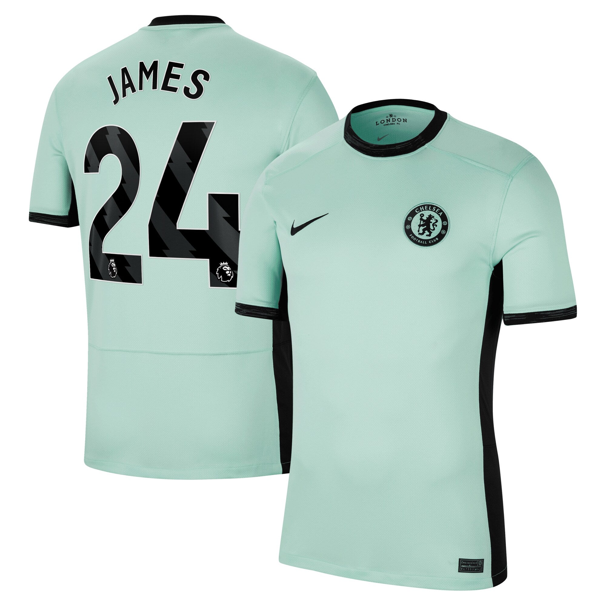 Reece James Chelsea Nike 2023/24 Home Stadium Replica Jersey - Blue/Mint/Navy