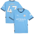 Phil Foden Manchester City Puma 2024/25 Home Replica Player Jersey - Light Blue