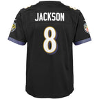 Lamar Jackson Baltimore Ravens Nike Youth Game Jersey - Black