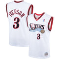 Allen Iverson Philadelphia 76ers  Hardwood Classics Swingman Jersey - White/Royal