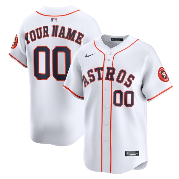 Houston Astros Nike Youth Home Custom Limited Jersey - White