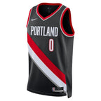 Damian Lillard Portland Trail Blazers Nike Unisex Swingman Jersey - Icon Edition - Black/White