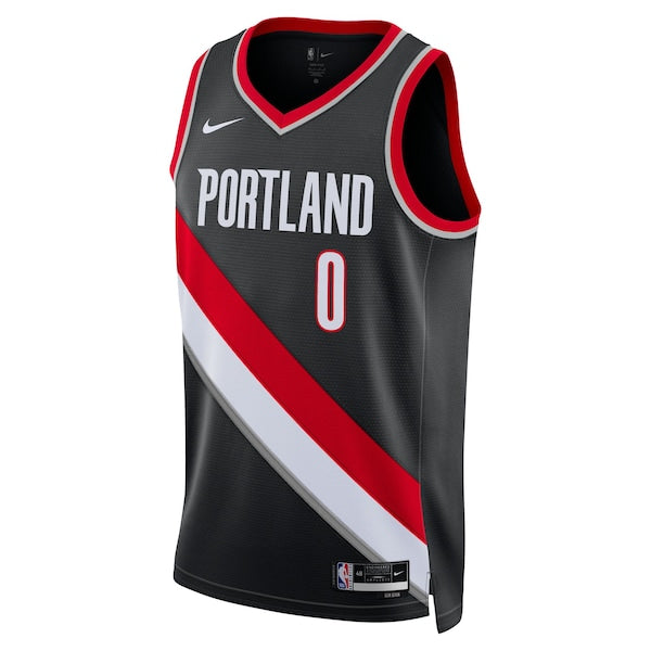 Damian Lillard Portland Trail Blazers Nike Unisex Swingman Jersey - Icon Edition - Black/White