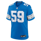 Giovanni Manu Detroit Lions Nike Team Game Jersey -  Blue