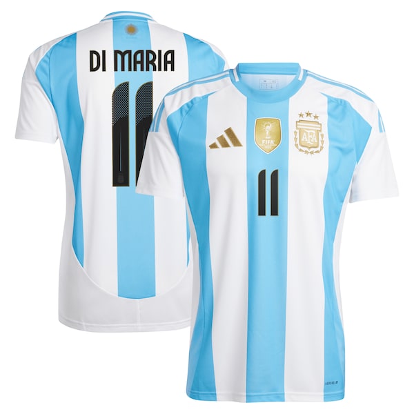 Angel Di Maria Argentina National Team adidas 2024 Home Replica Jersey - White