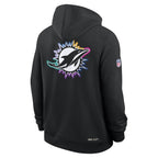 Miami Dolphins Nike 2025 NFL Crucial Catch Sideline Standard Issue Dri-FIT Hoodie - Black