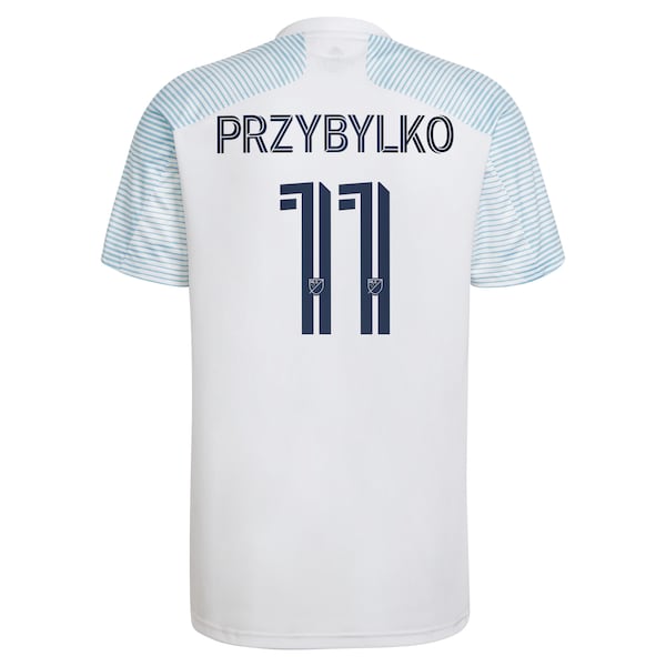 Kacper Przybylko Chicago Fire adidas 2022 Lakefront Kit Replica Player Jersey - White