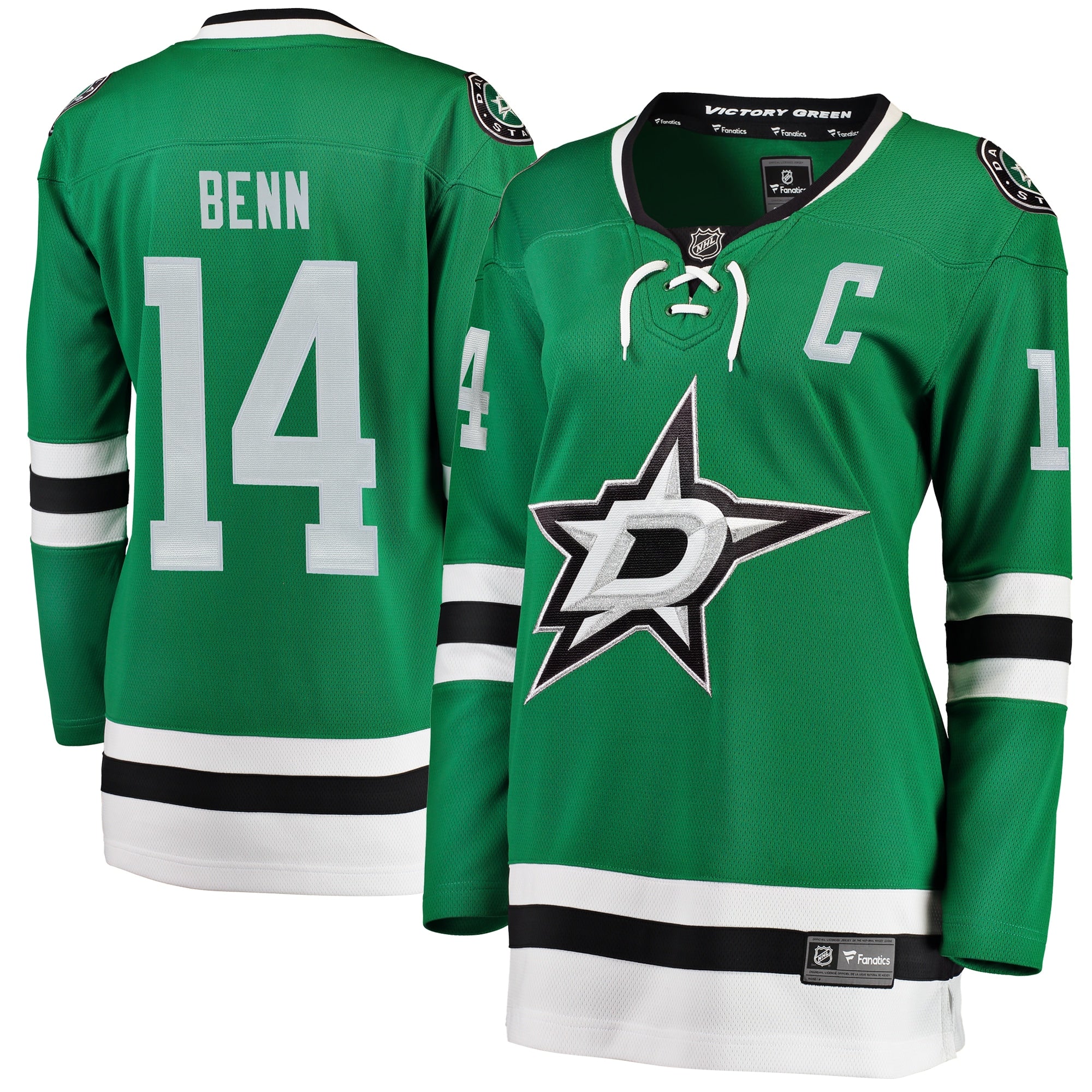 Jamie Benn Dallas Stars  Women's Alternate Premier Breakaway Player Jersey - Black/Green